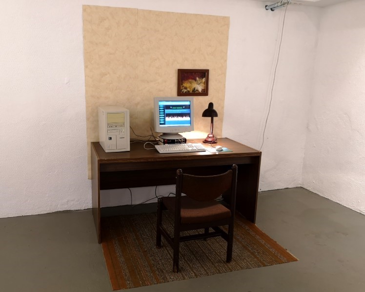 Henry (auto)portree, näitusel “Lasnamäe?”. Vent Space, Tallinn, 2019.